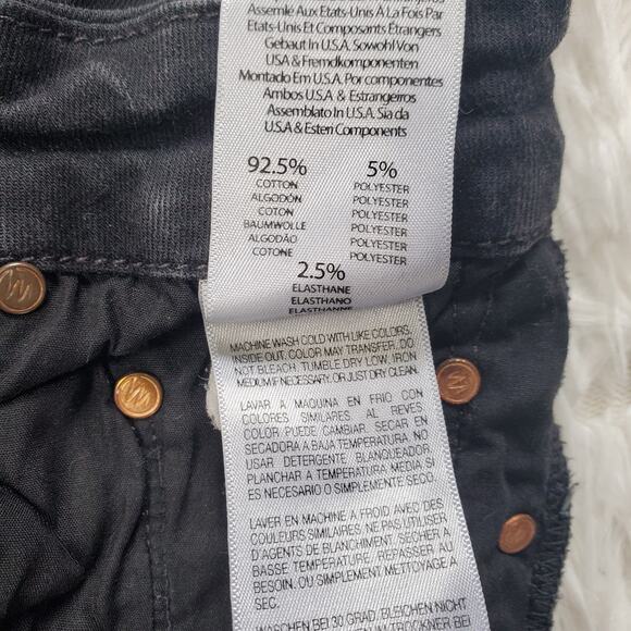 Mother The Looker Black Skinny Jeans 27 / 4 - Picture 8 of 12